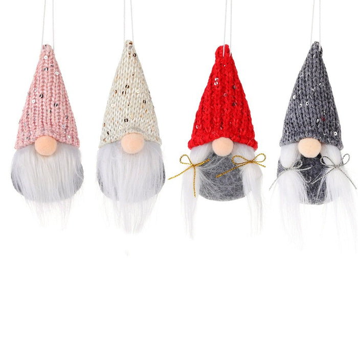 Christmas Decorations Pointy Hat Faceless Doll Pendant
