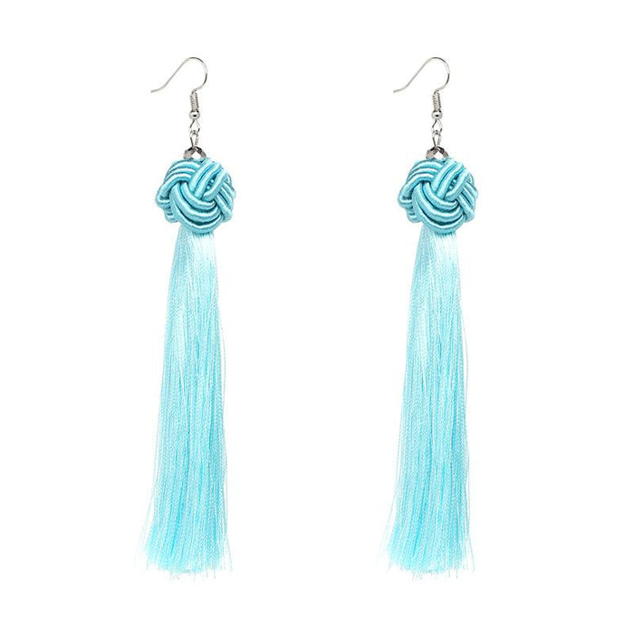 New Simple Hand Woven Earrings Tassel Earrings Accessories