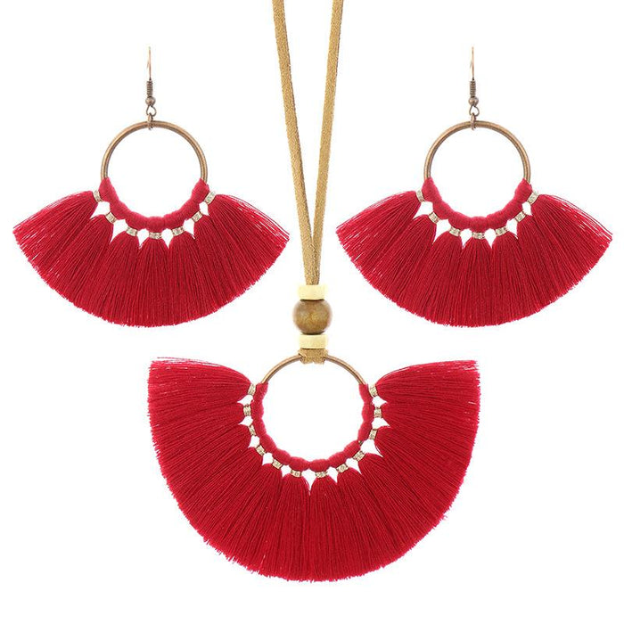 Fashion Retro Jewelry Bohemian Earring + Necklace Set