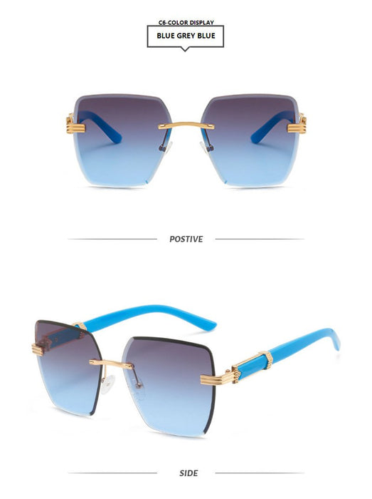 Frameless cut edge light luxury GRADIENT SUNGLASSES