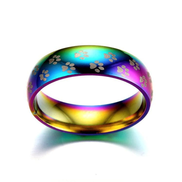 Dazzling Colorful Titanium Steel Ring