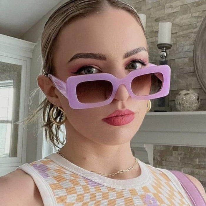 New Vintage Rectangle Women Sunglasses