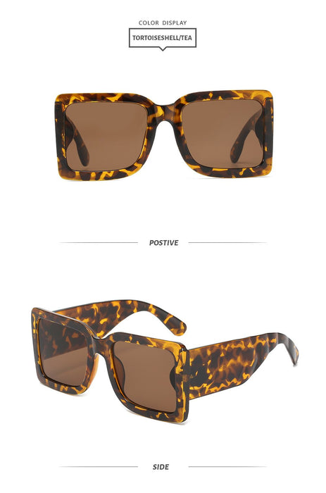 Sunglasses square large frame UV protection