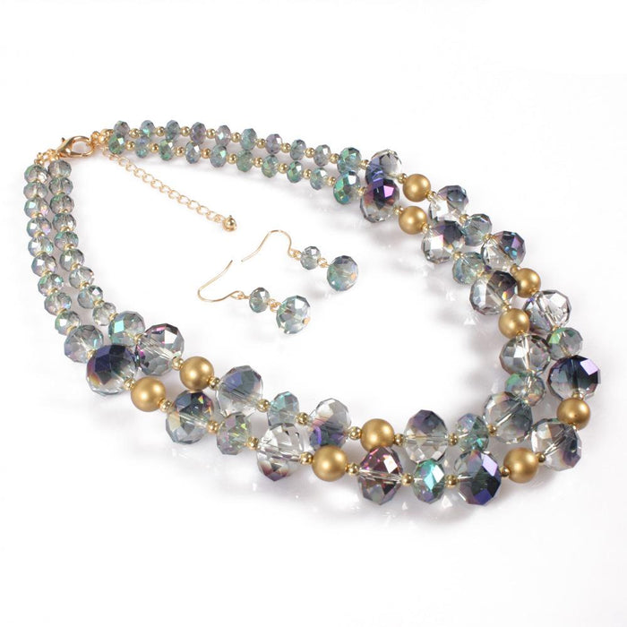 Women's Jewelry Retro Style Simple Crystal Multi-layer Necklace Accessories