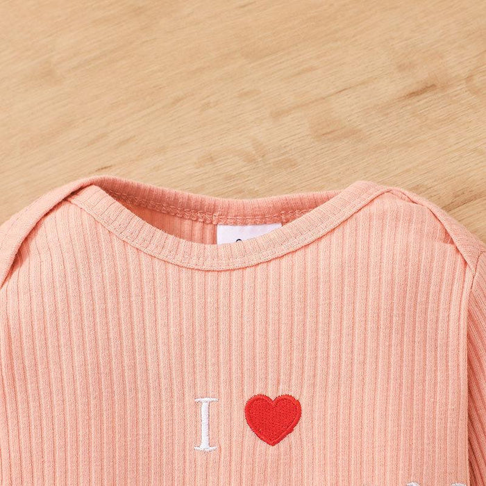 Baby I Love Mom & Dad Long Sleeve Cotton Bodysuits