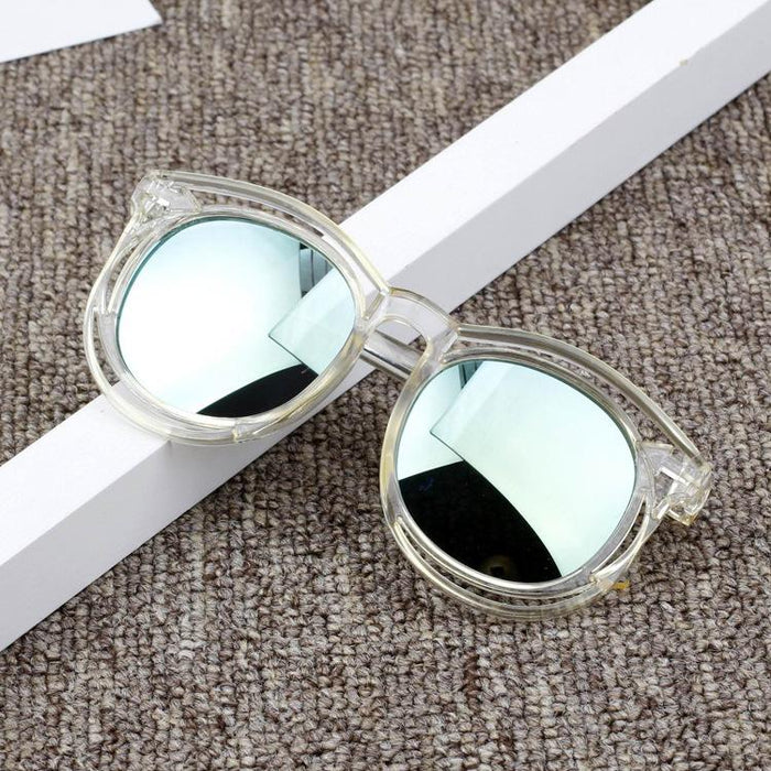 Children's Sunglasses round frame hollowed out colorful