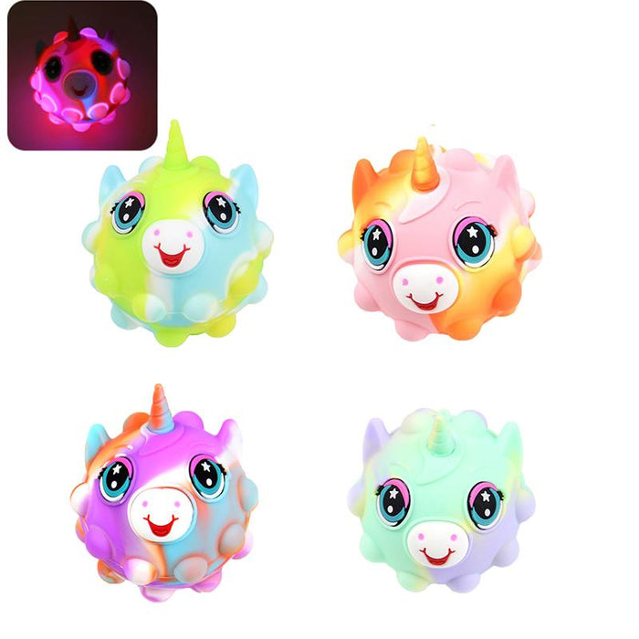 New 3D Glowing Fidget Toy Stress Resistant Unicorn Ball