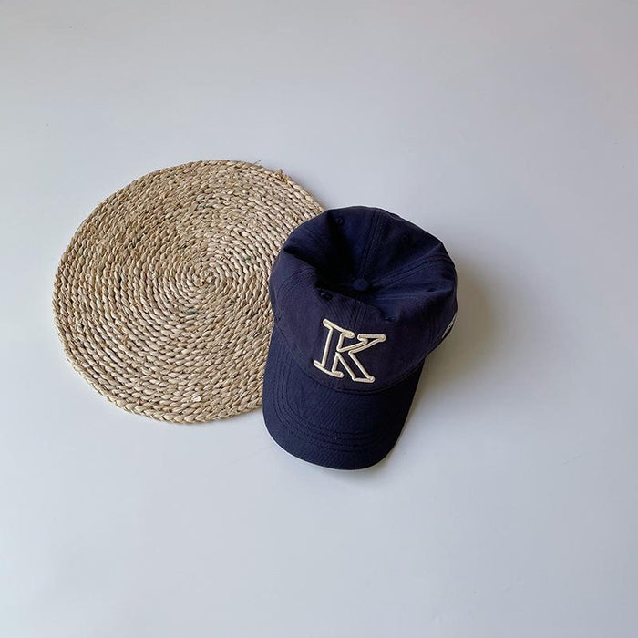 Parent-child Soft Top Embroidered Alphabet Visor Baseball Cap