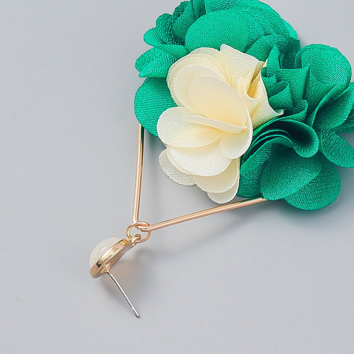 Women's Fashion Multilayer Braided Geometric Floral Earrings