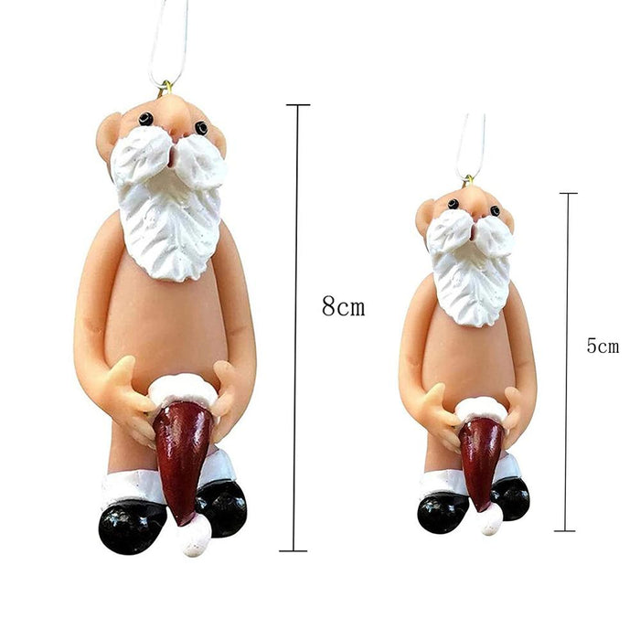 2022 New Resin Funny Naked Santa Claus Pendant