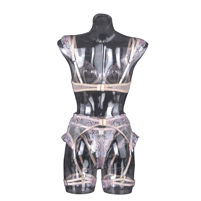 Sexy Lingerie Eyelash Lace Women Intimates Underwear Set