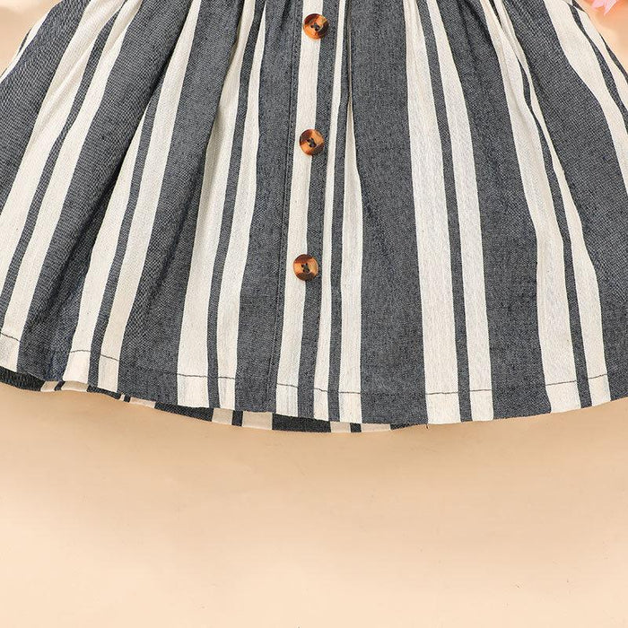 Summer Girls Striped Suspender Skirt
