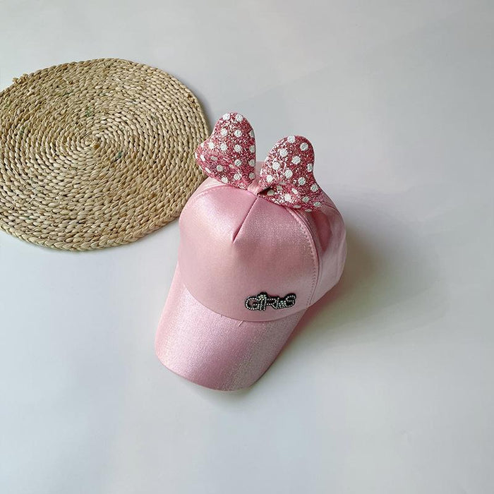 Cute Cartoon Sequin Bow Children's Baseball Cap