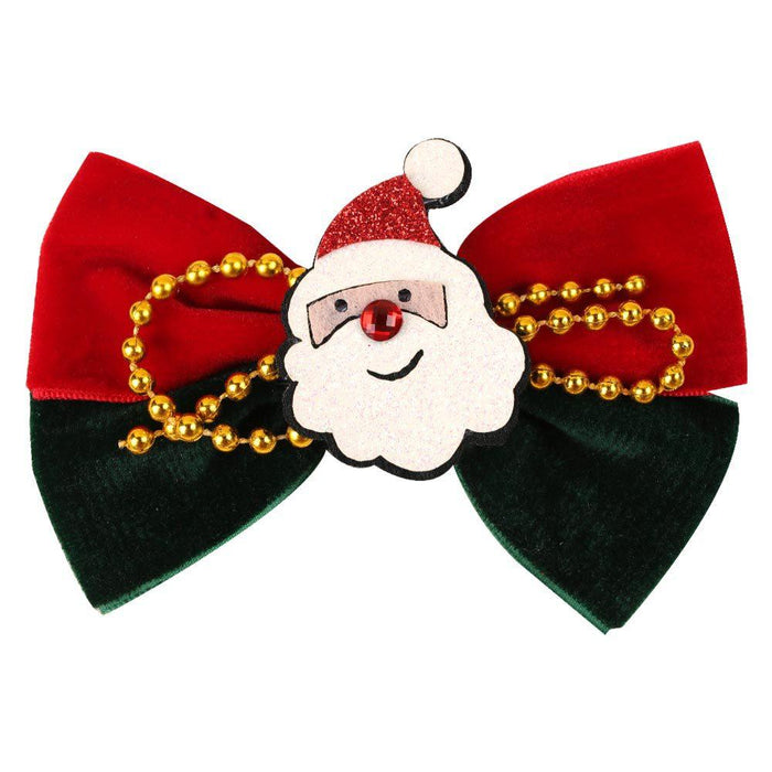 Children's Christmas Hair Clip Handmade Bow Hairpin