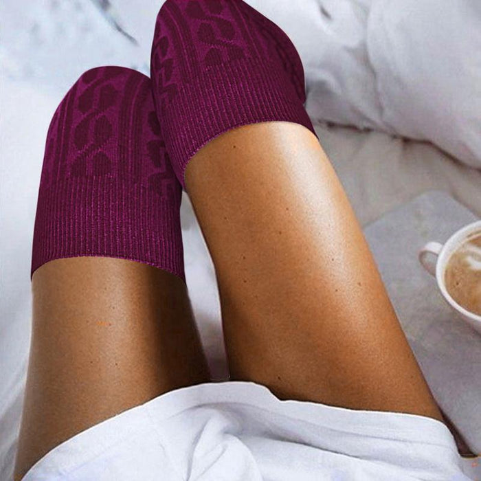 Gaiters Striped Long Socks Thigh Winter Warm Over Knee Socks