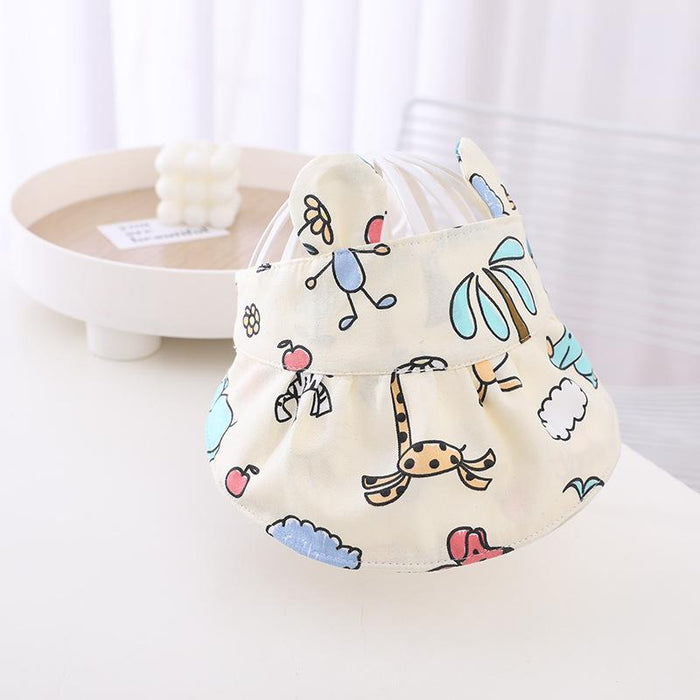 Summer Children Cartoon Animal Ears Empty Sun Hat
