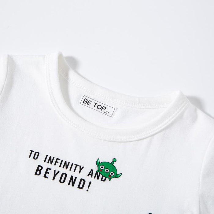 Children's short sleeved T-shirt cartoon printed alien boy baby T-Shirt Top