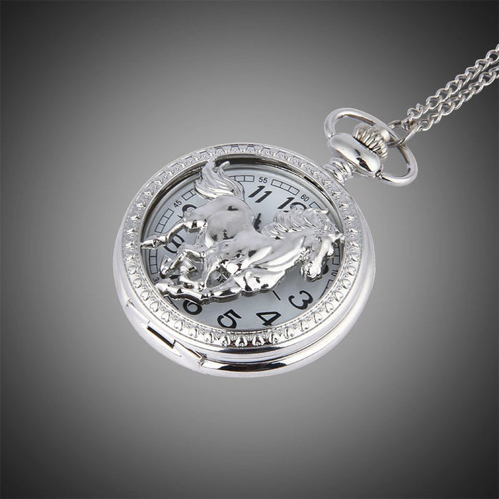 Fashion Casual Culture Horse Pocket Watch