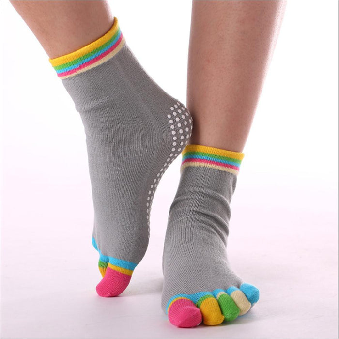 Cotton Yoga Cute Five-finger Socks