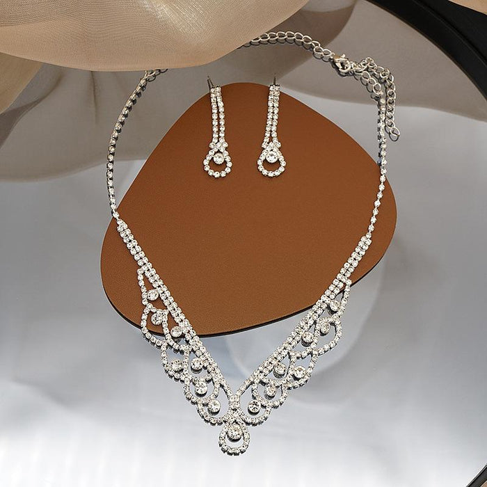 New Female Jewelry Fashion Necklace Earring Set