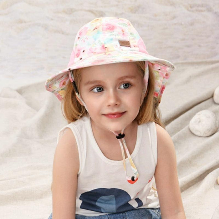 Summer Rose Sweetheart Sunscreen Children's Shawl Hat