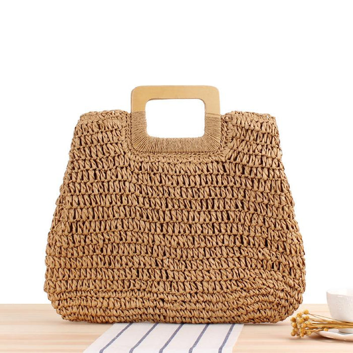 Lightweight Portable Straw Woven Large-capacity Bag