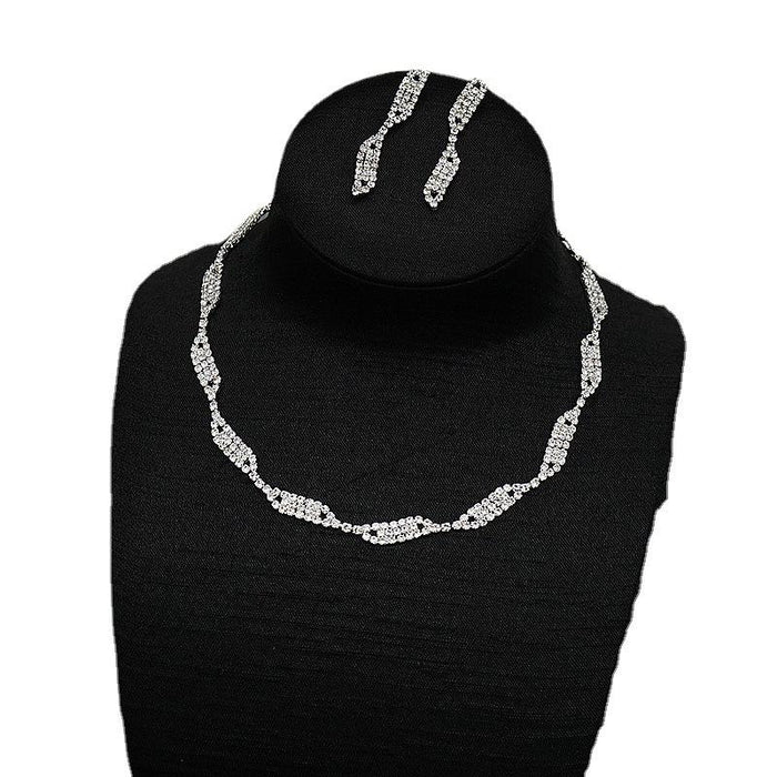 New Female Jewelry Rhinestone Necklace Set Accessories