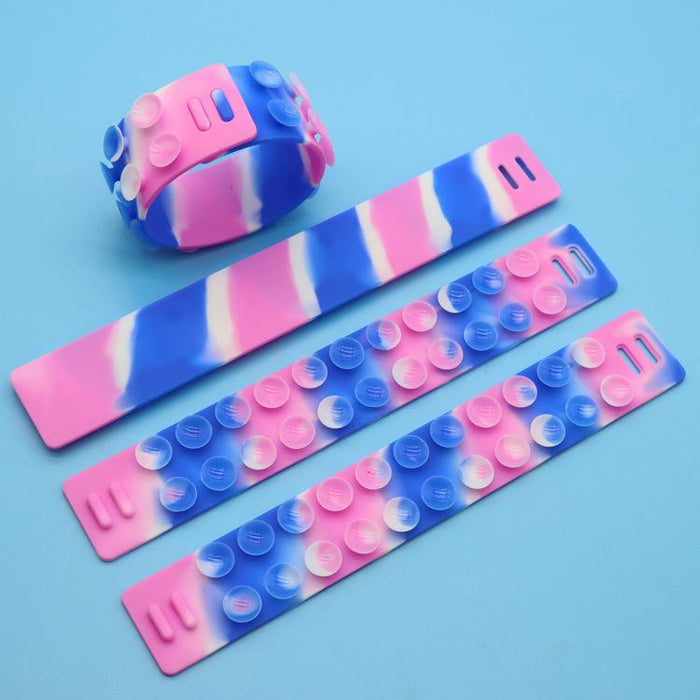 Silicone Decompression Suction Cup Toy with Ruler