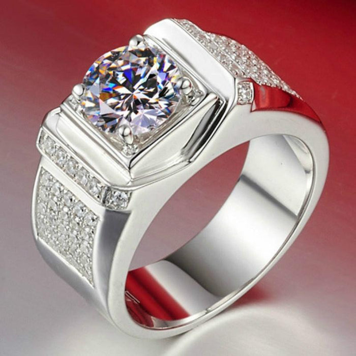 Gorgeous Men Jewelry White Zircon Rings