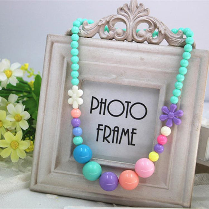 Children's Necklace Colorful Princess Acrylic Necklace