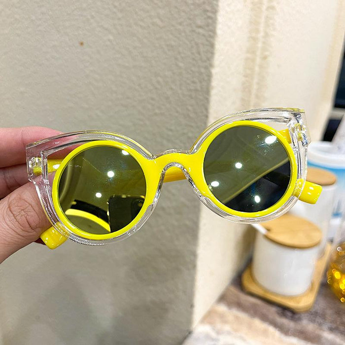 Children's Sunglasses hollow frame double frame children's glasses