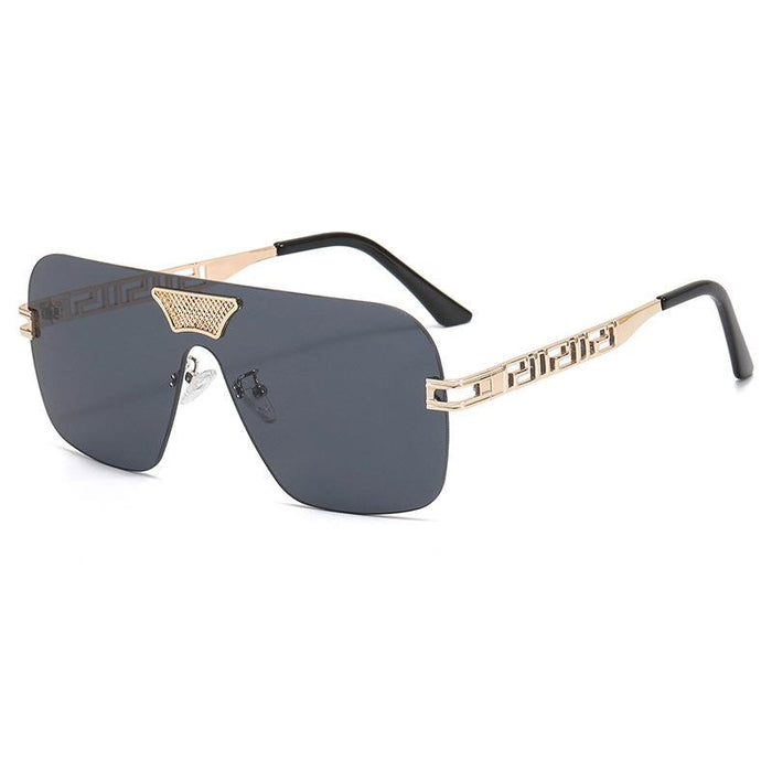 Metal integrated sheet chain frameless avant-garde Sunglasses