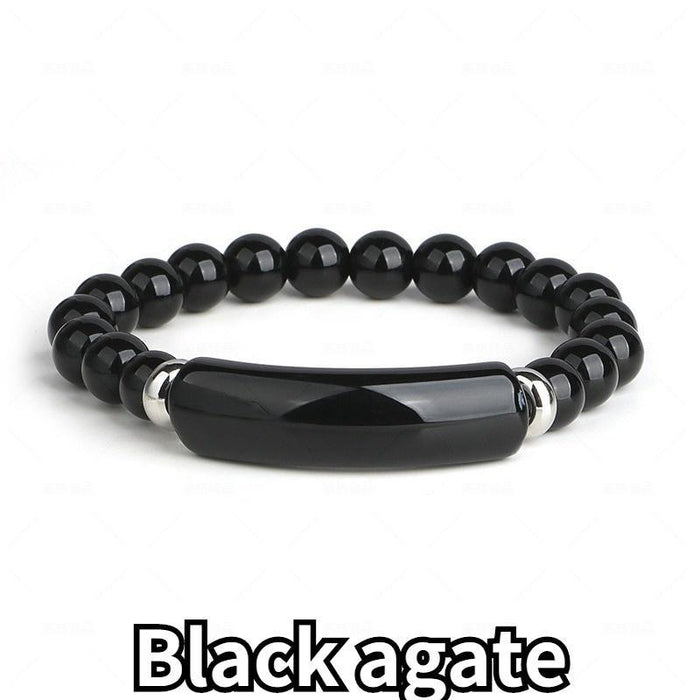 48 Pieces 100% Natural Agate Stone Obsidian Crystal Bracelet