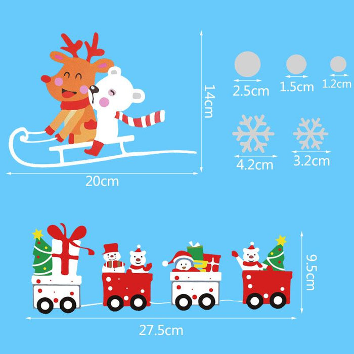 1 Sheet Merry Christmas Snowflake Snowman Window Sticker