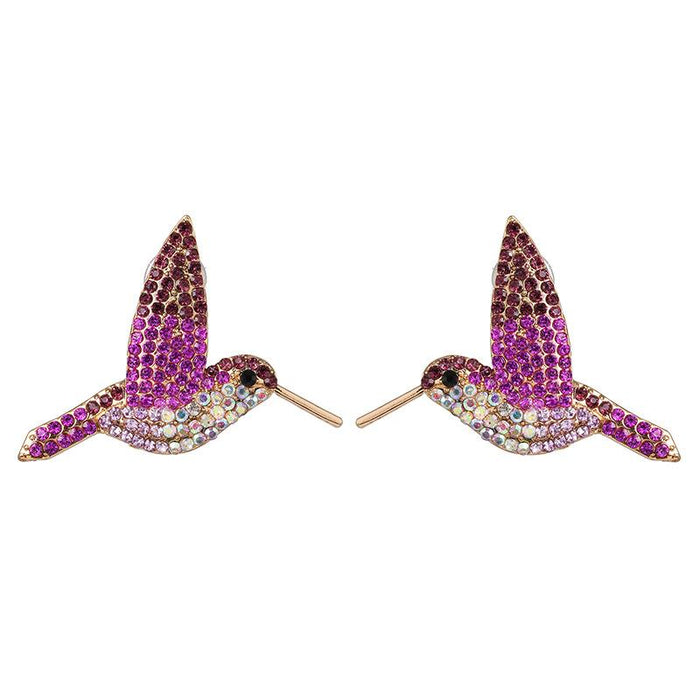 Personalized Women's Jewelry Bird Earrings Accessories Inlaid Rhinestone