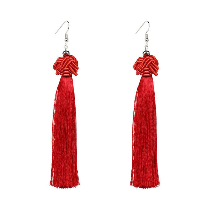 New Simple Hand Woven Earrings Tassel Earrings Accessories