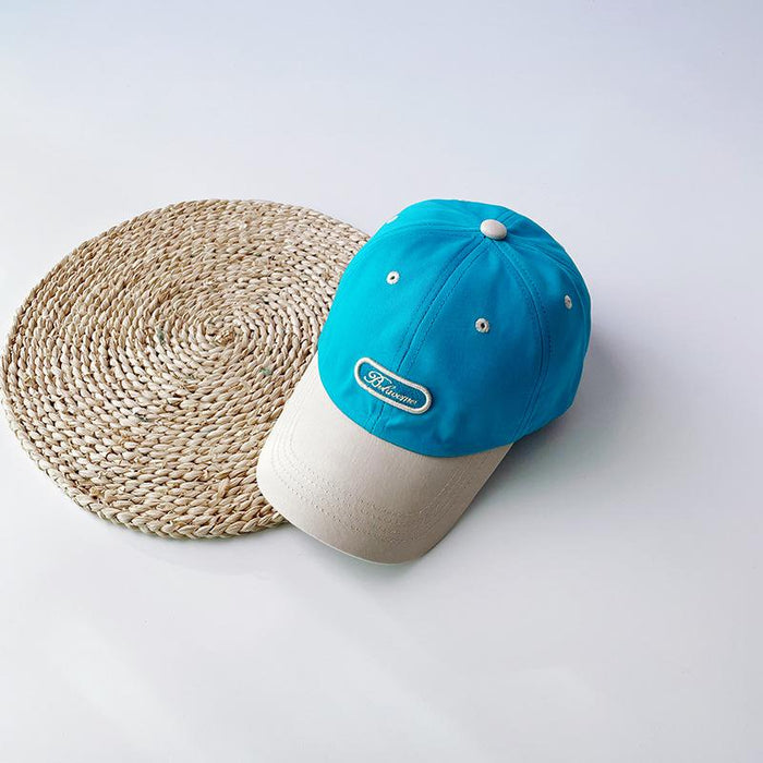 Fashion Color Block Simple Embroidered Children's Baseball Cap
