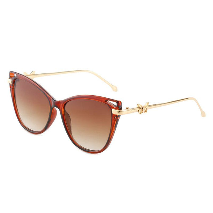 Cat Eye Sunglasses personality butterfly metal sunglasses