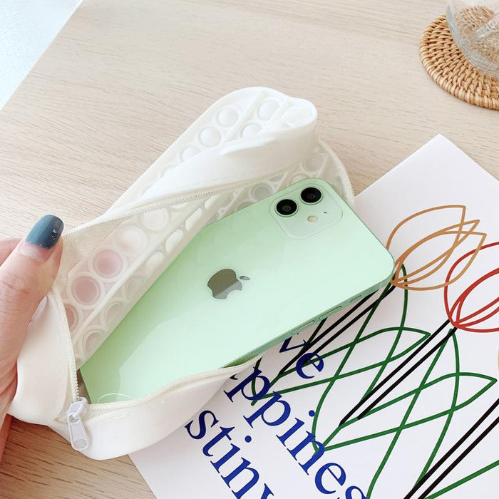 Unzip stationery storage silicone toys