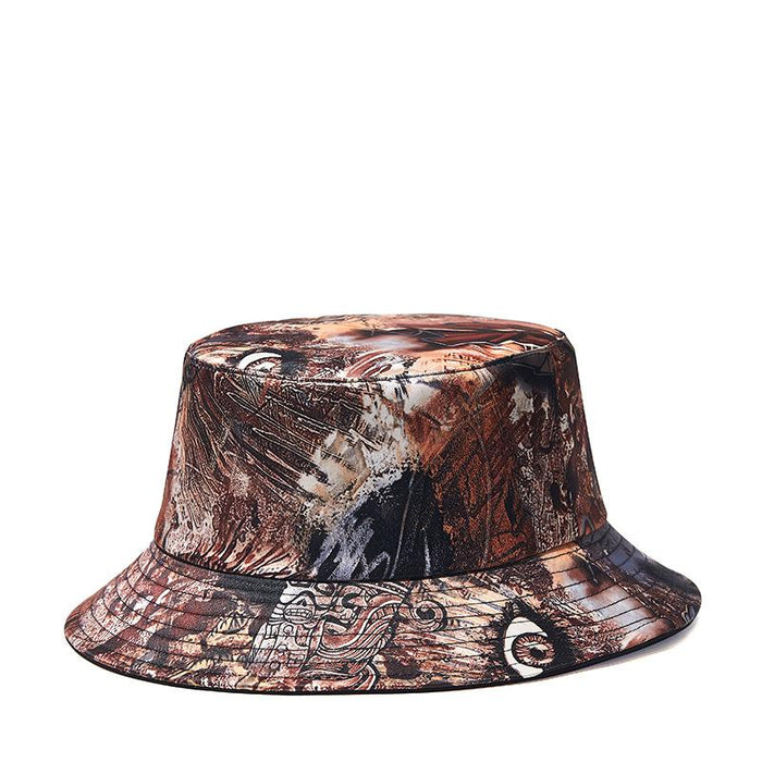 Outdoor Double-sided Graffiti Sunshade Hat Fisherman's Hat