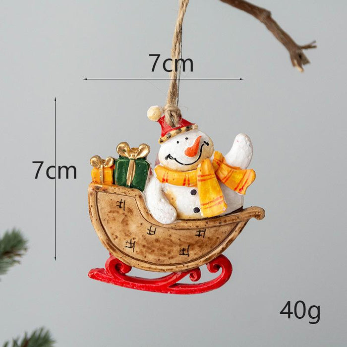 Resin Pendant Christmas Tree Decorative Ornaments