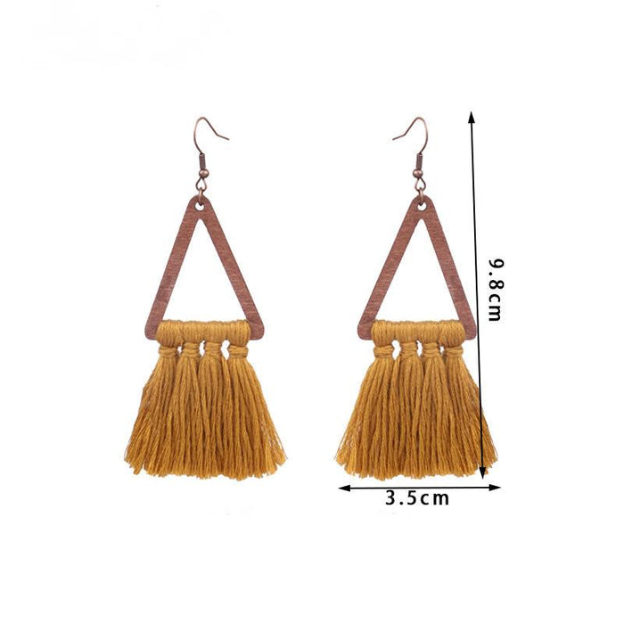 Bohemian Handwoven Ethnic Tassel Earrings