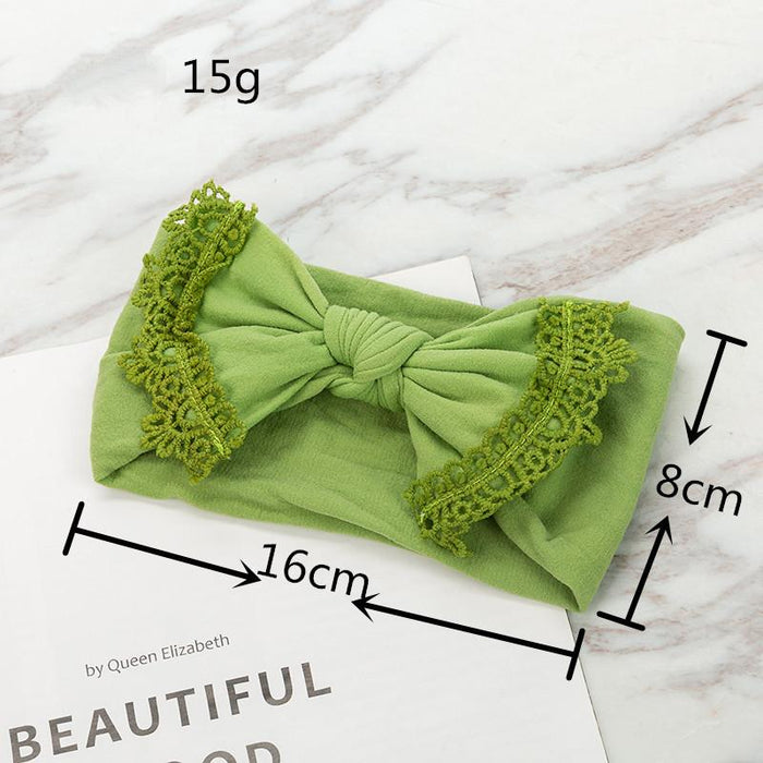 Nylon Children's Hair Band Soft Silk Stockings Baby Headband Lace Bow Hair Ornament