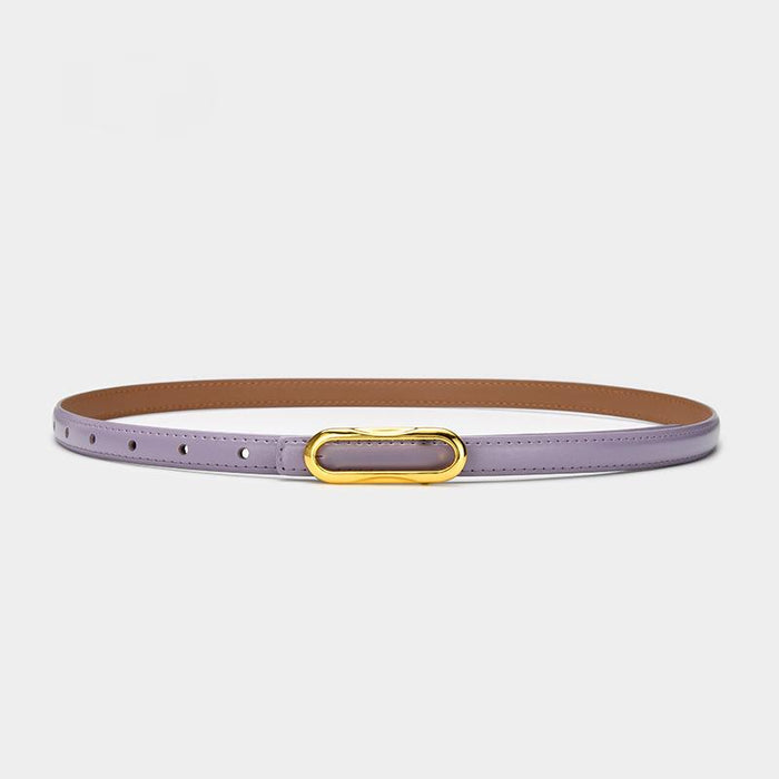 Multicolor and Versatile Small Belt with Jeans and Slim Waist