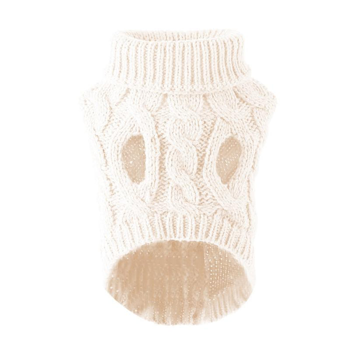 High collar knitted pet cat and dog clothes
