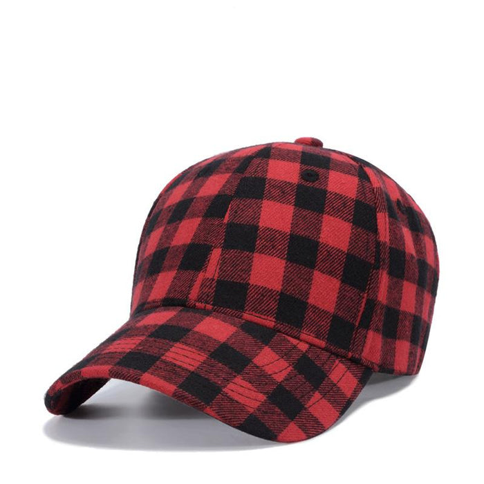 New Plaid Baseball Cap Cotton Sun Hat