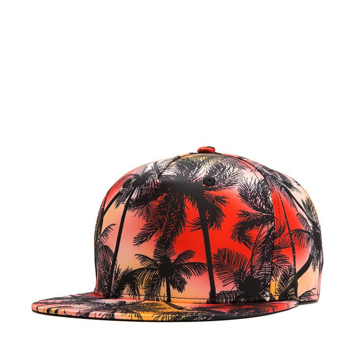 New Summer Print Flat Brim Baseball Cap