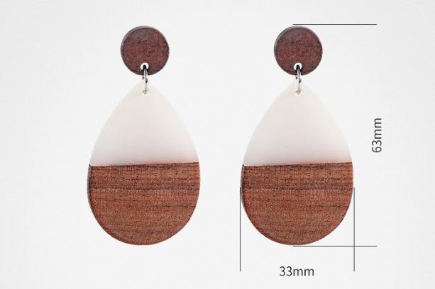 New Resin Earrings Drop Shape Women's Stud Earrings
