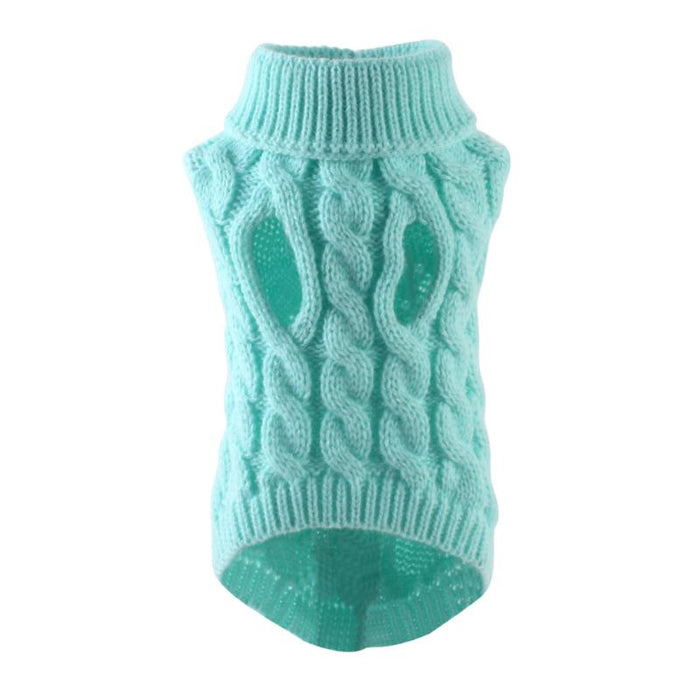 High collar knitted pet cat and dog clothes