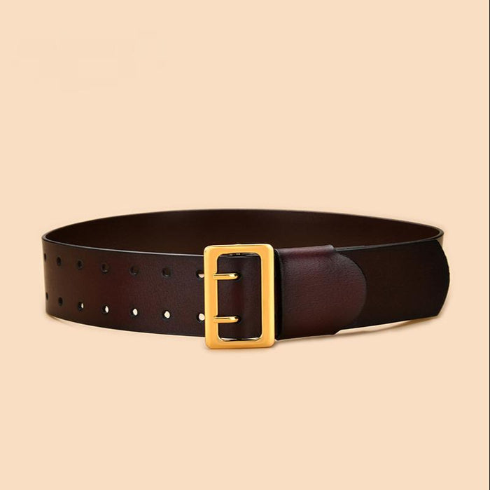 Women's Versatile Belt Wide Version with Skirt, Coat, Waist, Fashionable Real Belt